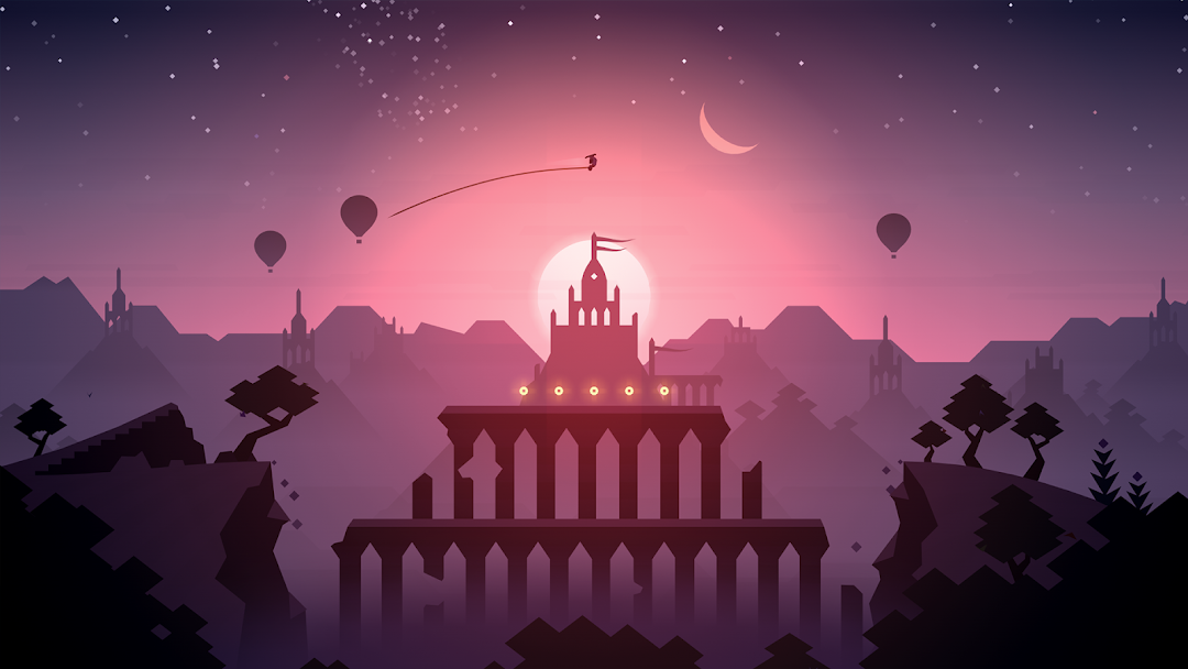 Captura de Alto's Odyssey — duna ao pôr do sol